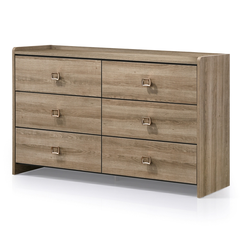 Furniture of America Valio Wood 3-Piece Nightstand and Dresser Set in Oak