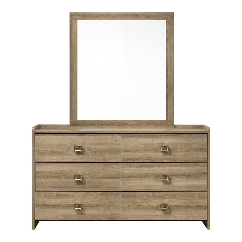 Furniture of America Valio Wood King 3-Piece Bedroom Set in Oak