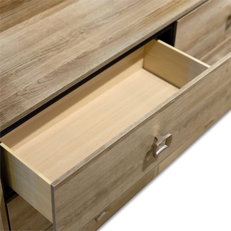 Furniture of America Valio Wood King 3-Piece Bedroom Set in Oak