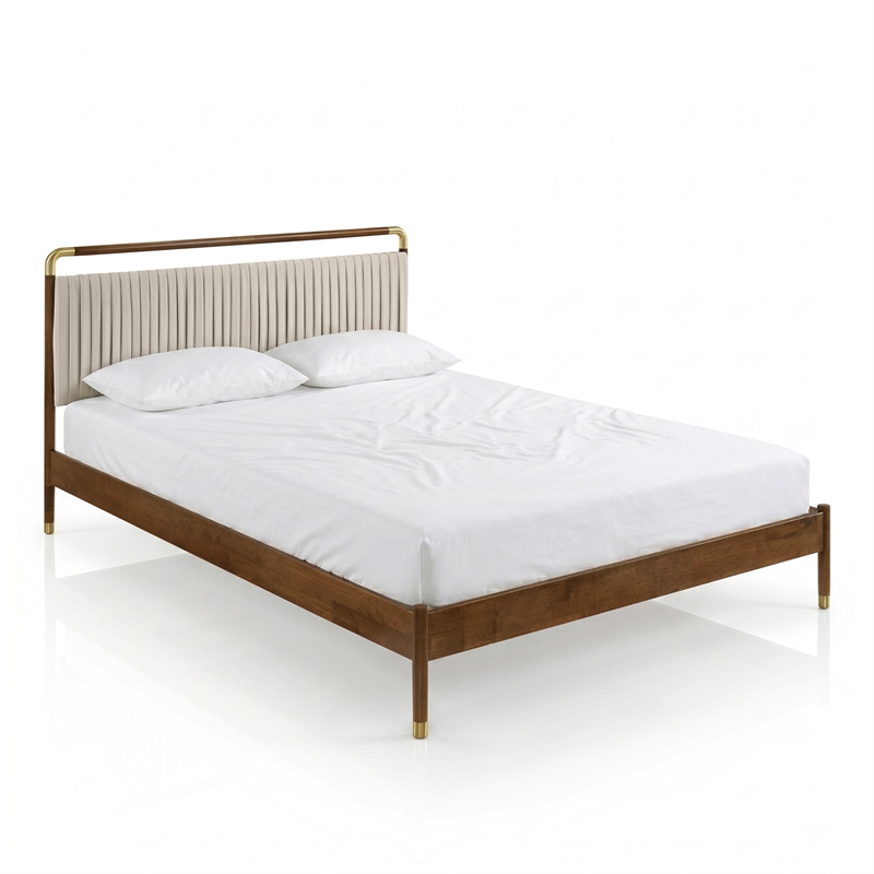 Furniture of America Korva Solid Wood Twin 3-Piece Bedroom Set in Walnut