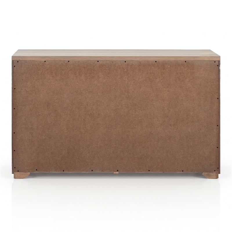 Furniture of America Tupho Solid Wood 6-Drawer Dresser in Natural