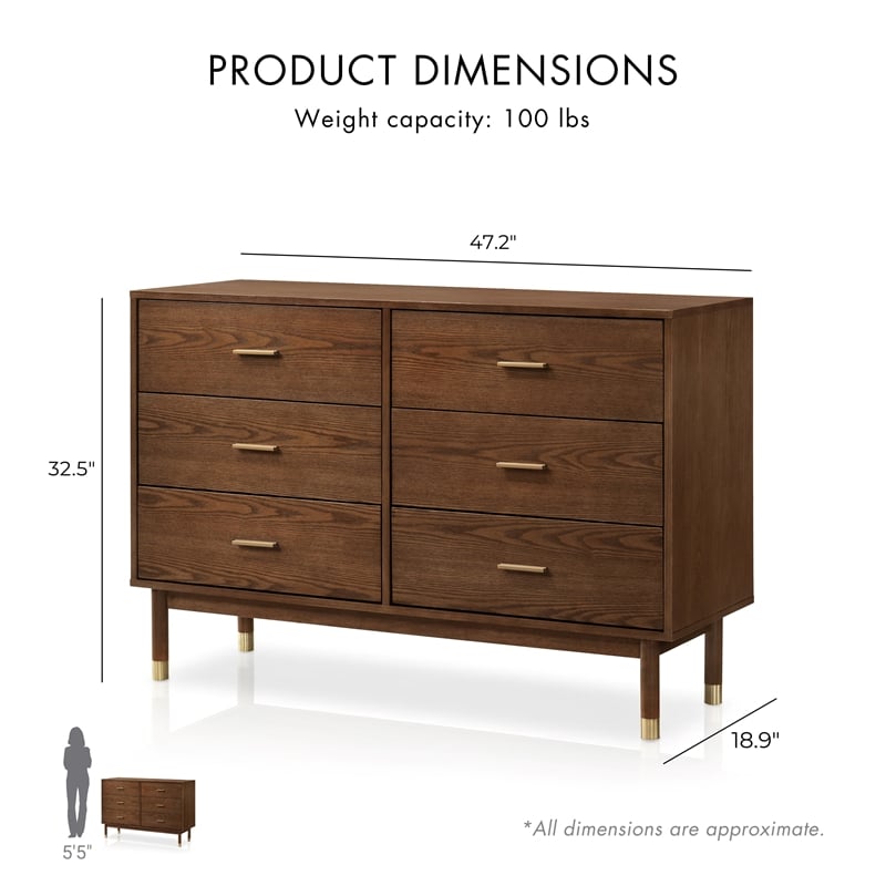Furniture of America Korva Solid Wood King 5-Piece Bedroom Set in Walnut