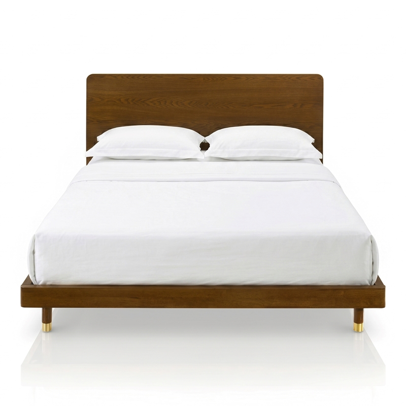 Furniture of America Korva Solid Wood Twin 3-Piece Bedroom Set in Walnut