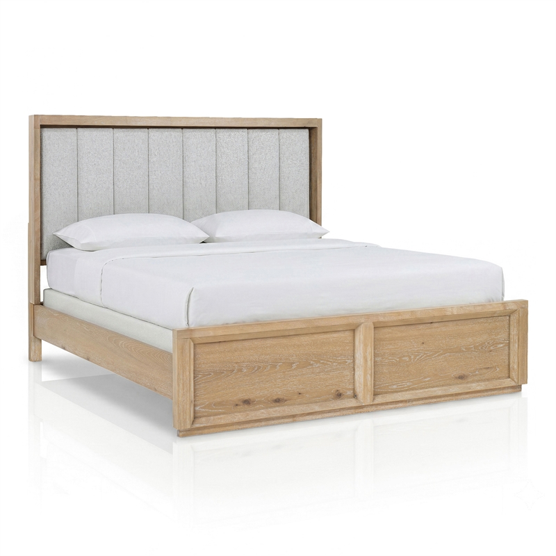 Furniture of America Tupho Solid Wood Queen 3-Piece Bedroom Set in Natural