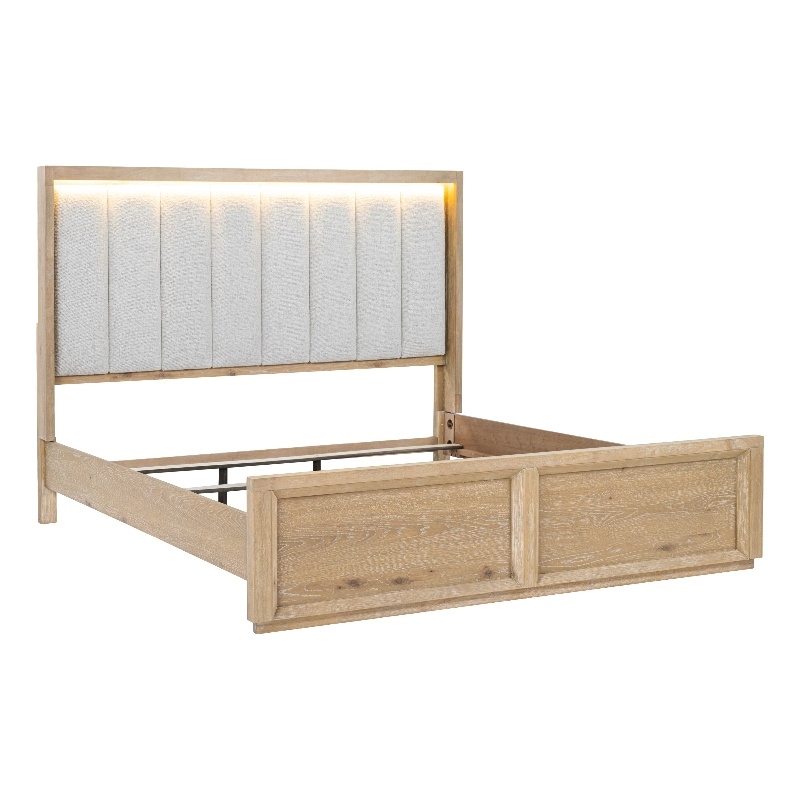 Furniture of America Tupho Solid Wood Queen 2-Piece Bedroom Set in Natural