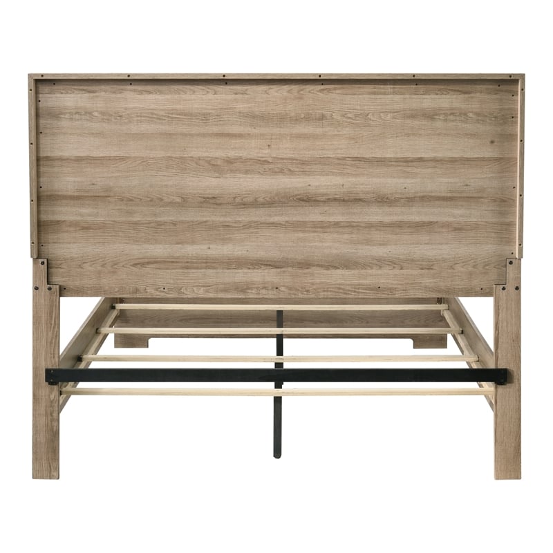 Furniture of America Valio Wood Queen 2-Piece Bedroom Set in Oak