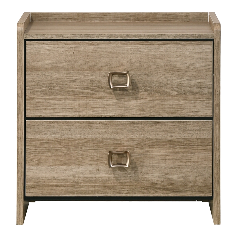 Furniture of America Valio Wood Queen 2-Piece Bedroom Set in Oak