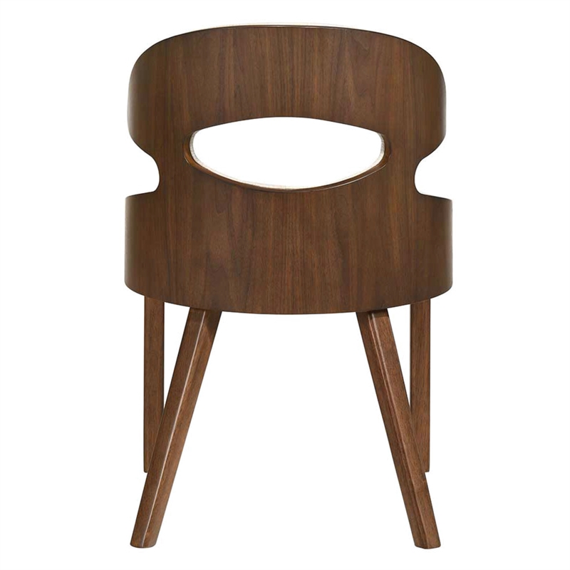 Furniture of America Lefevia Solid Wood Side Chair in Walnut (Set of 2)