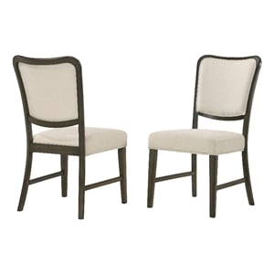 Furniture of America Arlia Solid Wood Side Chair in Espresso (Set of 2)