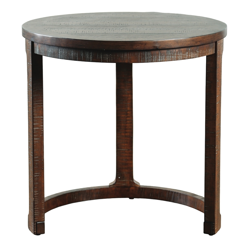 Furniture of America Wodela Solid Wood Nesting End Table in Espresso