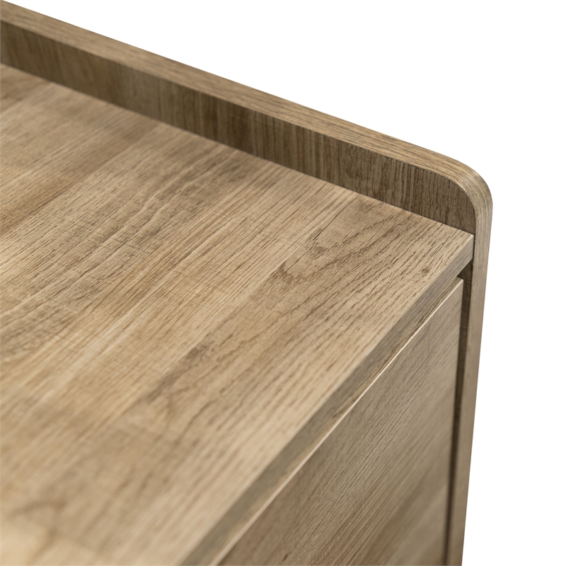 Furniture of America Valio Wood Dovetail 6-Drawer Dresser in Oak