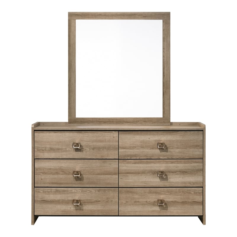 Furniture of America Valio Wood King 4-Piece Bedroom Set in Oak