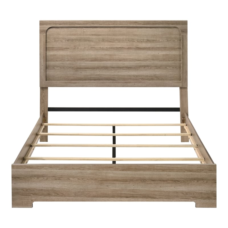 Furniture of America Valio Wood Queen 3-Piece Bedroom Set in Oak