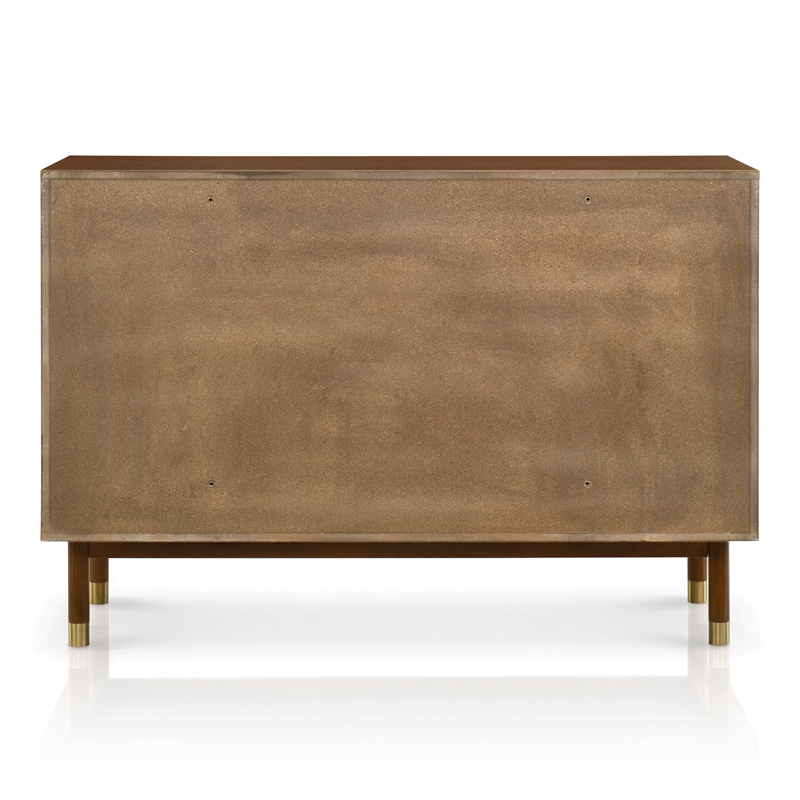 Furniture of America Korva Solid Wood 6-Drawer Dresser in Walnut