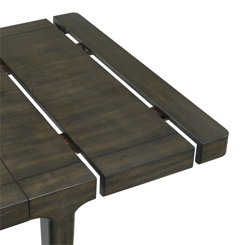 Furniture of America Arlia Solid Wood 7-Piece Dining Table Set in Espresso