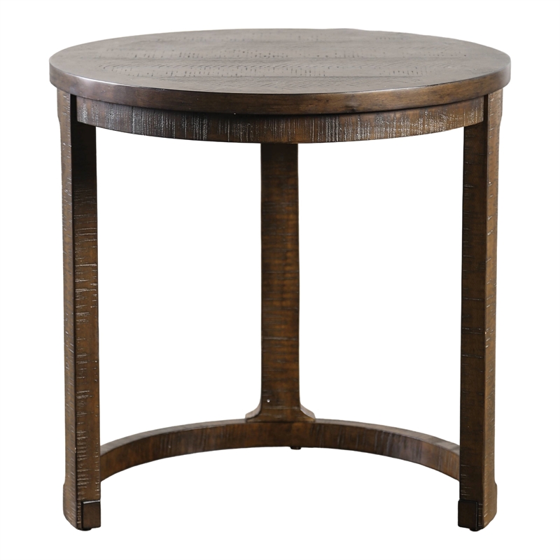 Furniture of America Wodela Solid Wood Nesting End Table in Espresso (Set of 2)