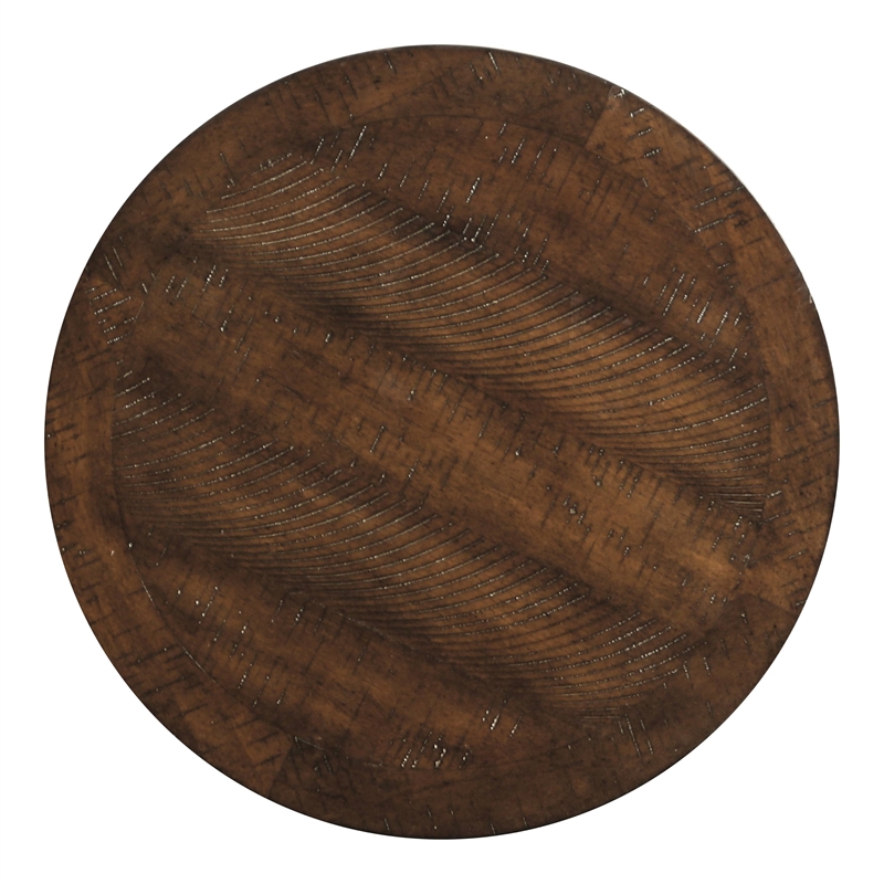 Furniture of America Wodela Solid Wood Nesting End Table in Espresso (Set of 2)