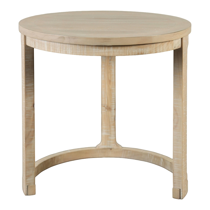 Furniture of America Wodela Solid Wood 3-Piece Coffee Table Set in Natural