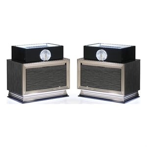 Furniture of America Elvor Solid Wood 2-Drawer Nightstand in Gray (Set of 2)