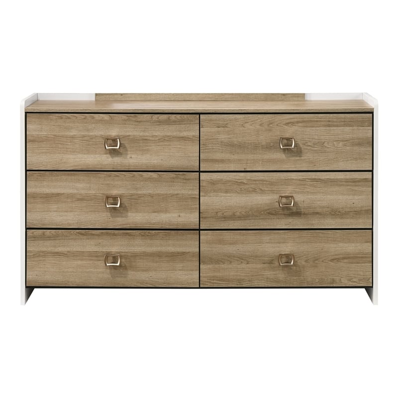 Furniture of America Valio Wood 3-Piece Nightstand and Dresser Set in Oak