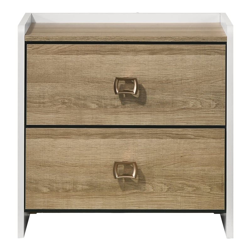 Furniture of America Valio Wood 3-Piece Nightstand and Dresser Set in Oak