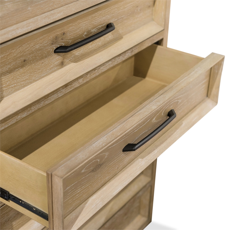 Furniture of America Tupho Solid Wood 3-Piece Bedroom Set in Natural