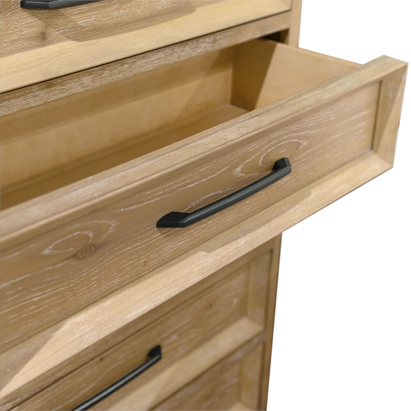 Furniture of America Tupho Solid Wood 3-Piece Bedroom Set in Natural