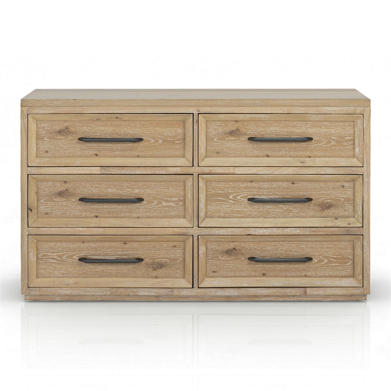 Furniture of America Tupho Solid Wood 3-Piece Bedroom Set in Natural