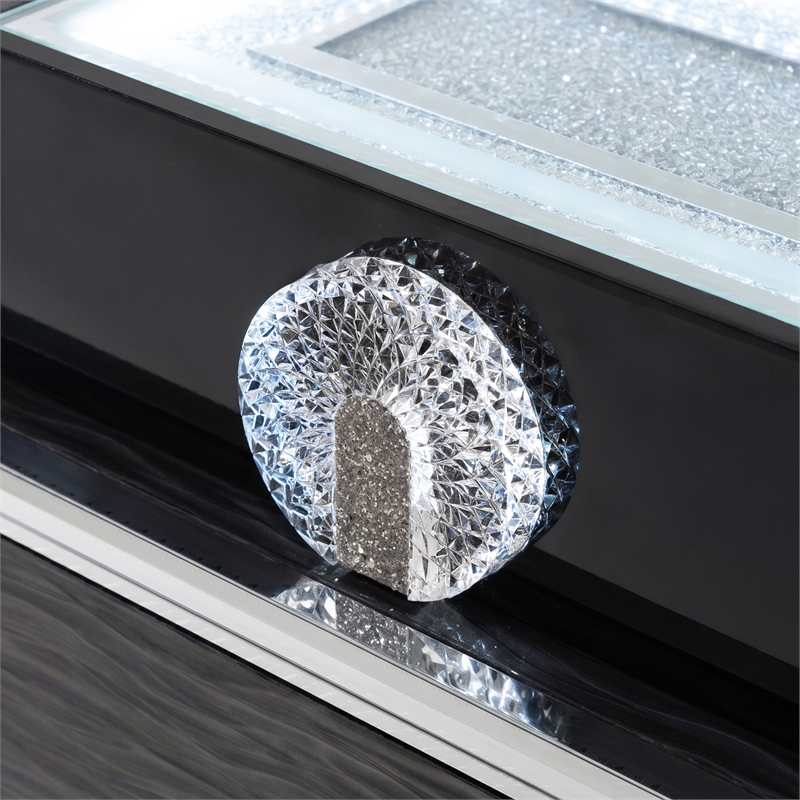 Furniture of America Elvor Solid Wood King 5-Piece Bedroom Set in Dark Gray