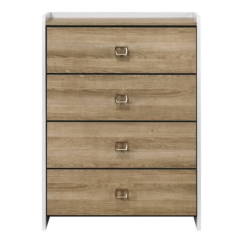 Furniture of America Valio Wood King 3-Piece Bedroom Set in Oak