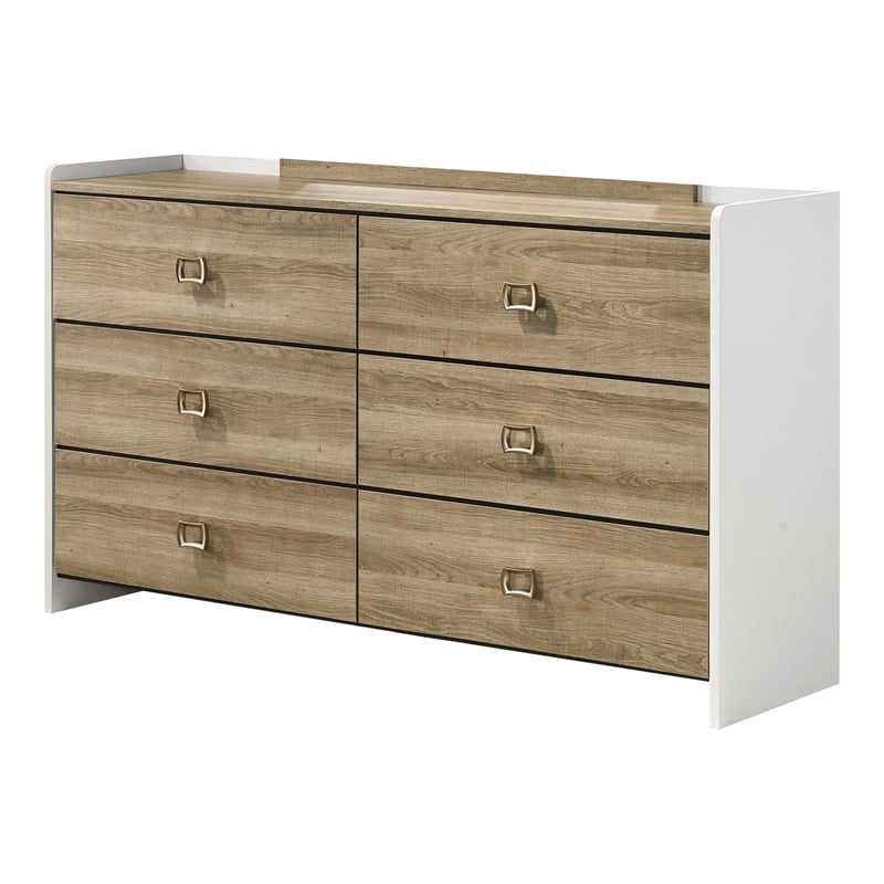 Furniture of America Valio Wood Queen 4-Piece Bedroom Set in Oak