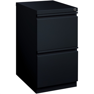 Trent Home Metal Black Mobile Pedestal File Cabinet 2-Drawer 27.75&quot Fully Assembled