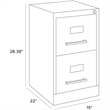 Trent Home Metal Black File Cabinet Vertical 2-Drawer 28.38