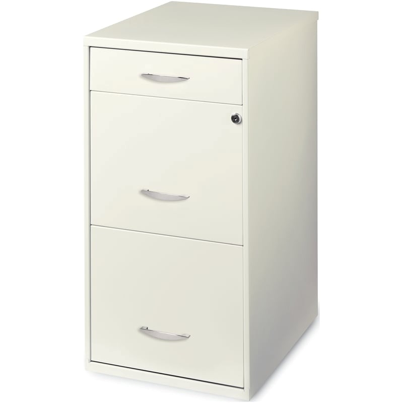 Trent Home Metal White File Cabinet Rectangular Locking 27.32