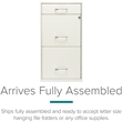 Trent Home Metal White File Cabinet Rectangular Locking 27.32