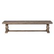 Trent Home Reclaimed Pine Wood Weathered Brown Bench Rectangular Hand Carved 83