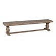Trent Home Reclaimed Pine Wood Weathered Brown Bench Rectangular Hand Carved 83