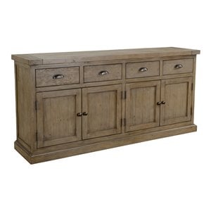 Trent Home Reclaimed Pine Weathered Brown Sideboard Rectangular Hand Finished 35&quot x 74&quot x 18&quot