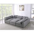 Trent Home Contemporary Gray Durable Linen Fabric Cloud Modular Sectional