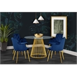 Trent Home Contemporary Glass Dining Table in Chrome