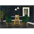 Trent Home Contemporary Glass Dining Table in Chrome