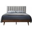 Trent Home Contemporary Beige Durable Linen Fabric Queen Bed