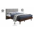 Trent Home Contemporary Beige Durable Linen Fabric Queen Bed