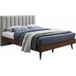 Trent Home Contemporary Beige Durable Linen Fabric Queen Bed