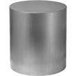 Trent Home Cylinder Round Contemporary Metal End Table in Chrome