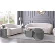 Trent Home Modular 3-Piece Modern Metal Coffee Table in Brushed Chrome