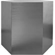 Trent Home Hexagon Shape Contemporary Metal End Table in Brushed Chrome