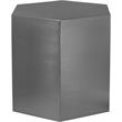 Trent Home Hexagon Shape Contemporary Metal End Table in Brushed Chrome