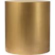 Trent Home Cylinder Round Contemporary Metal End Table in Gold