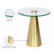 Trent Home Metal Gold End Table Square Glass Top 20